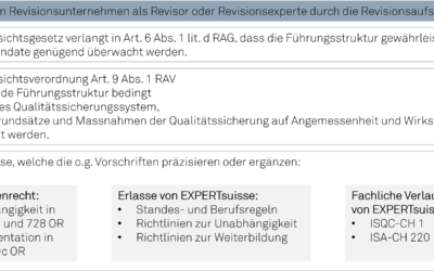 Interne vs. Externe Nachschau von Revisionsstellen